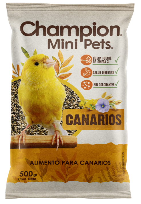 Envase Champion Mnipets Canarios